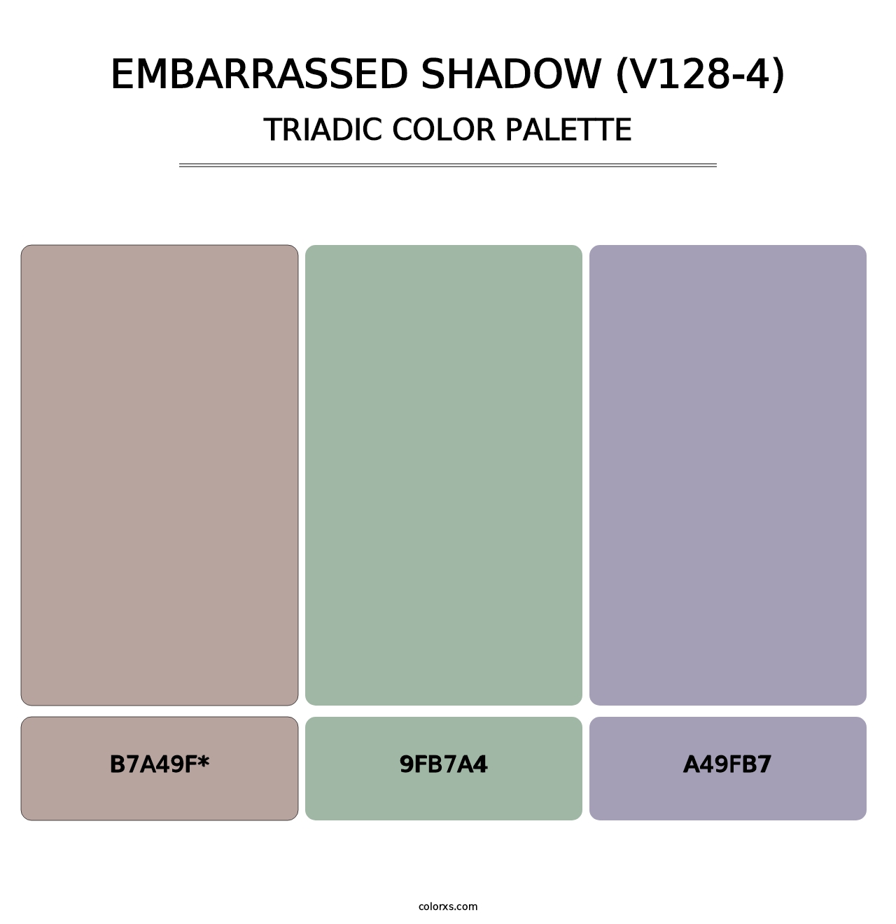 Embarrassed Shadow (V128-4) - Triadic Color Palette