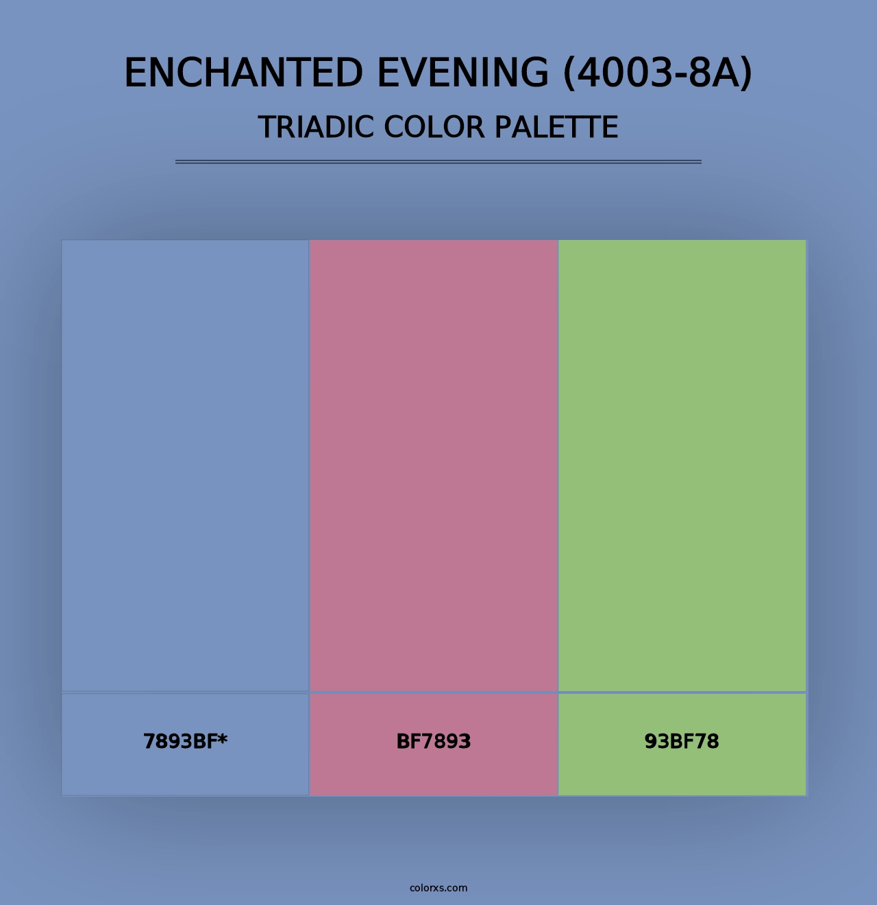 Enchanted Evening (4003-8A) - Triadic Color Palette