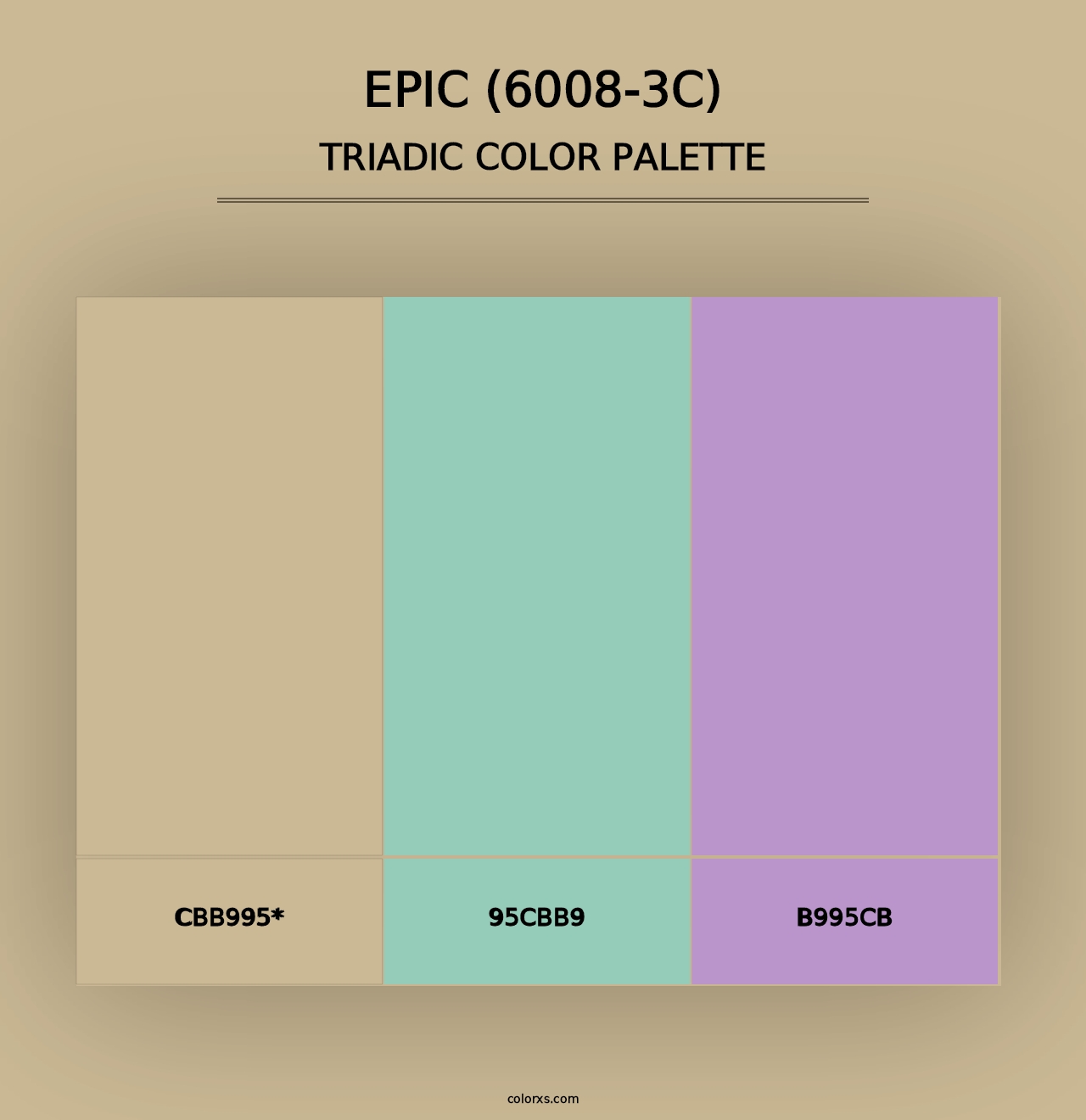 Epic (6008-3C) - Triadic Color Palette