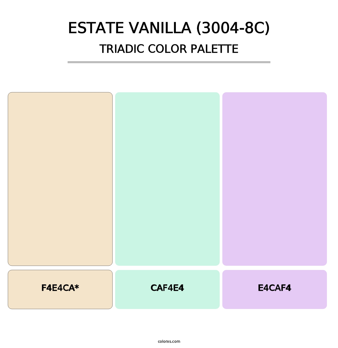 Estate Vanilla (3004-8C) - Triadic Color Palette