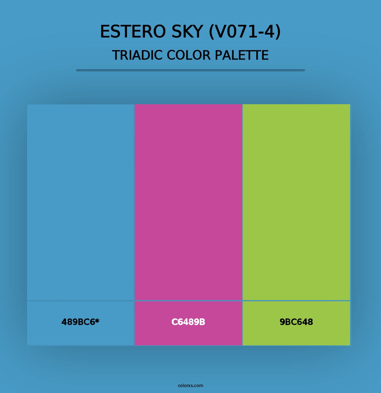 Estero Sky (V071-4) - Triadic Color Palette