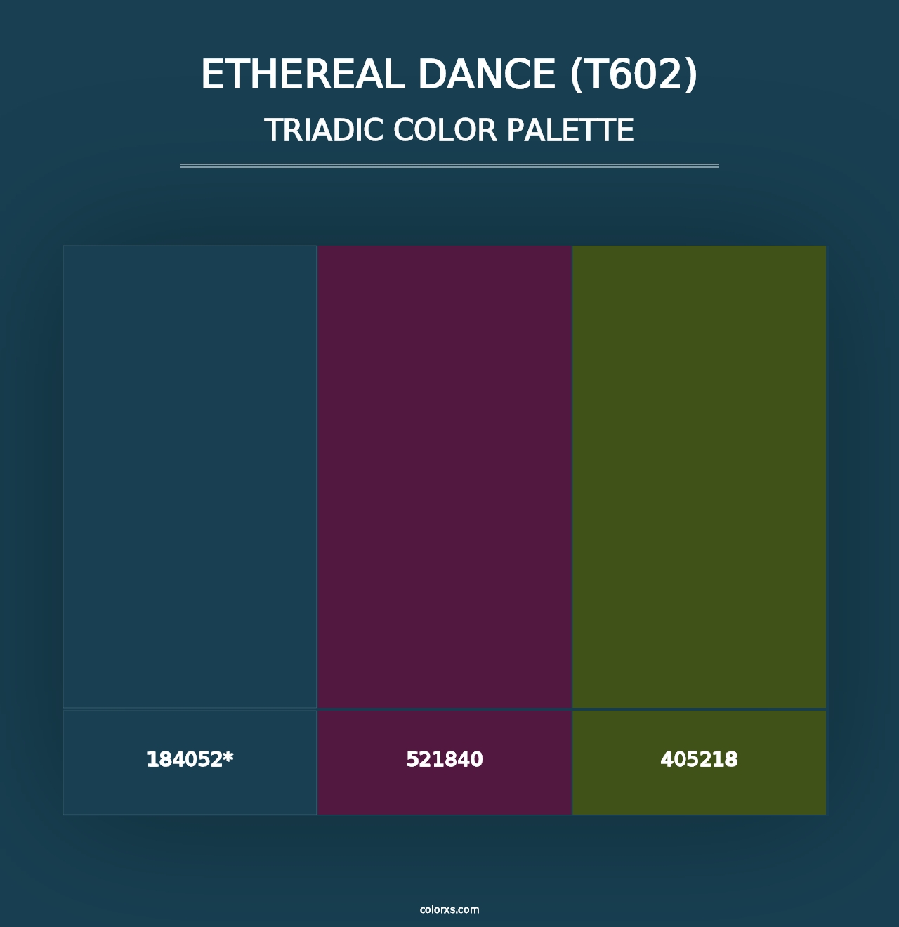 Ethereal Dance (T602) - Triadic Color Palette