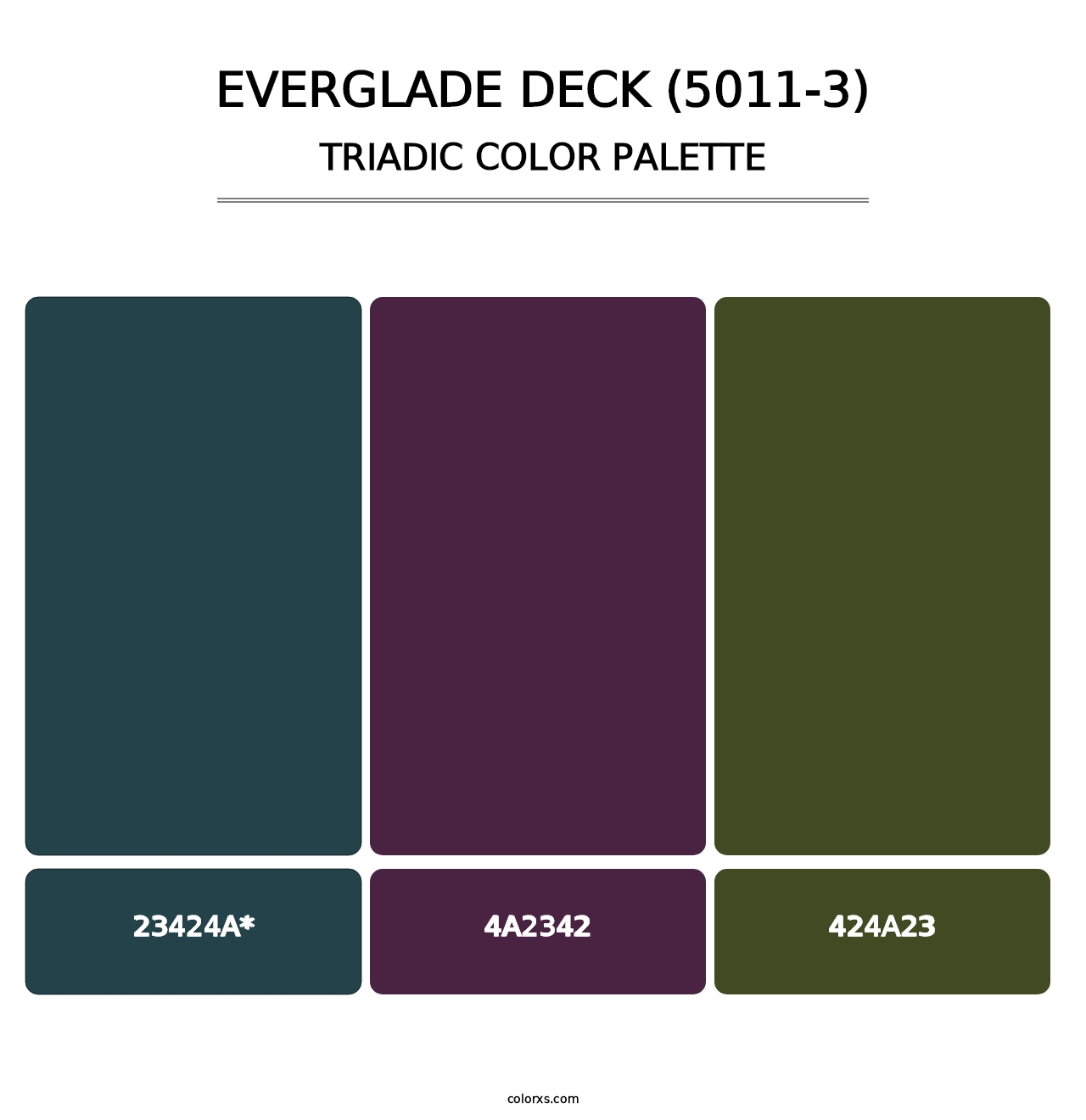 Everglade Deck (5011-3) - Triadic Color Palette