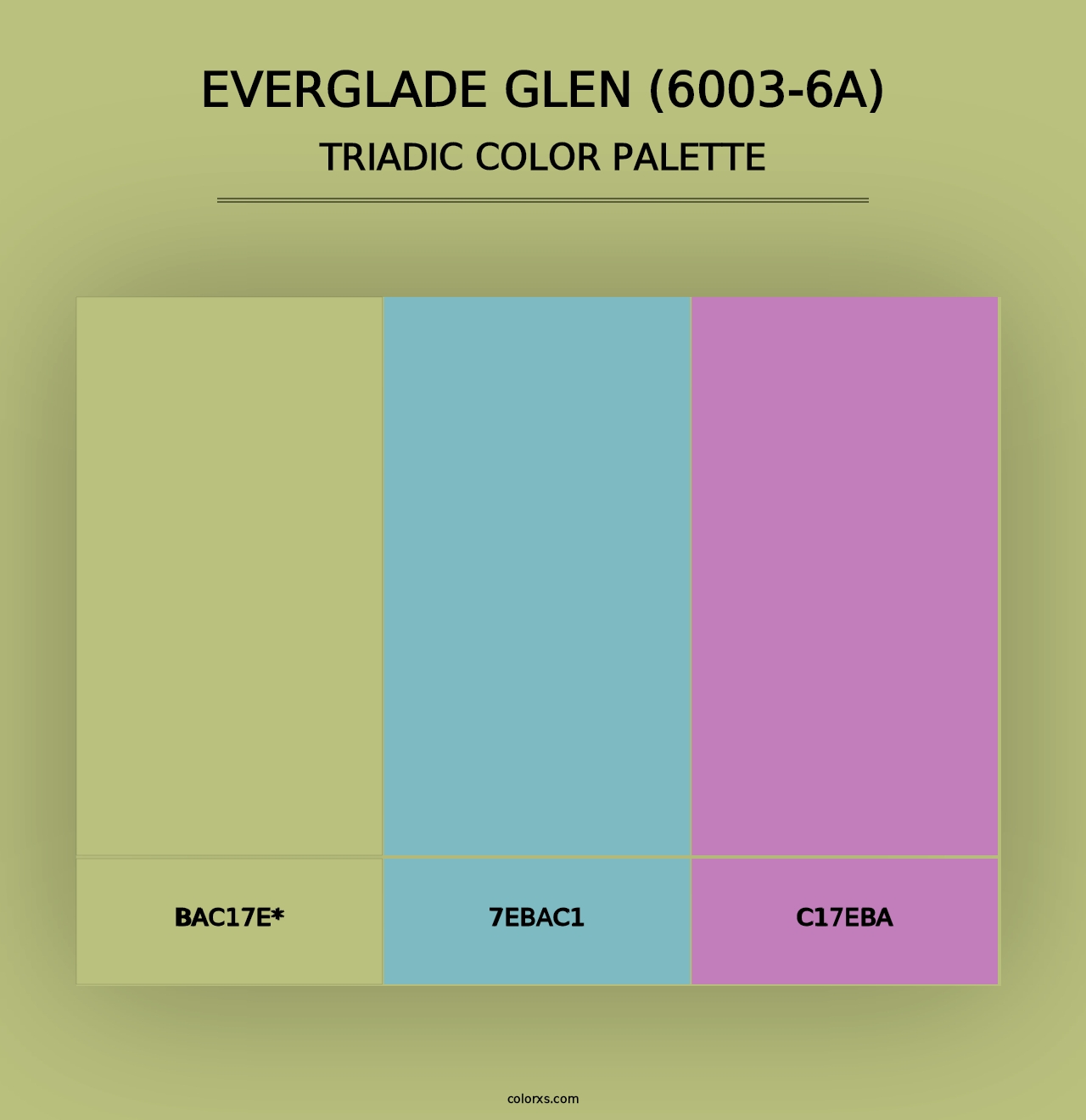 Everglade Glen (6003-6A) - Triadic Color Palette