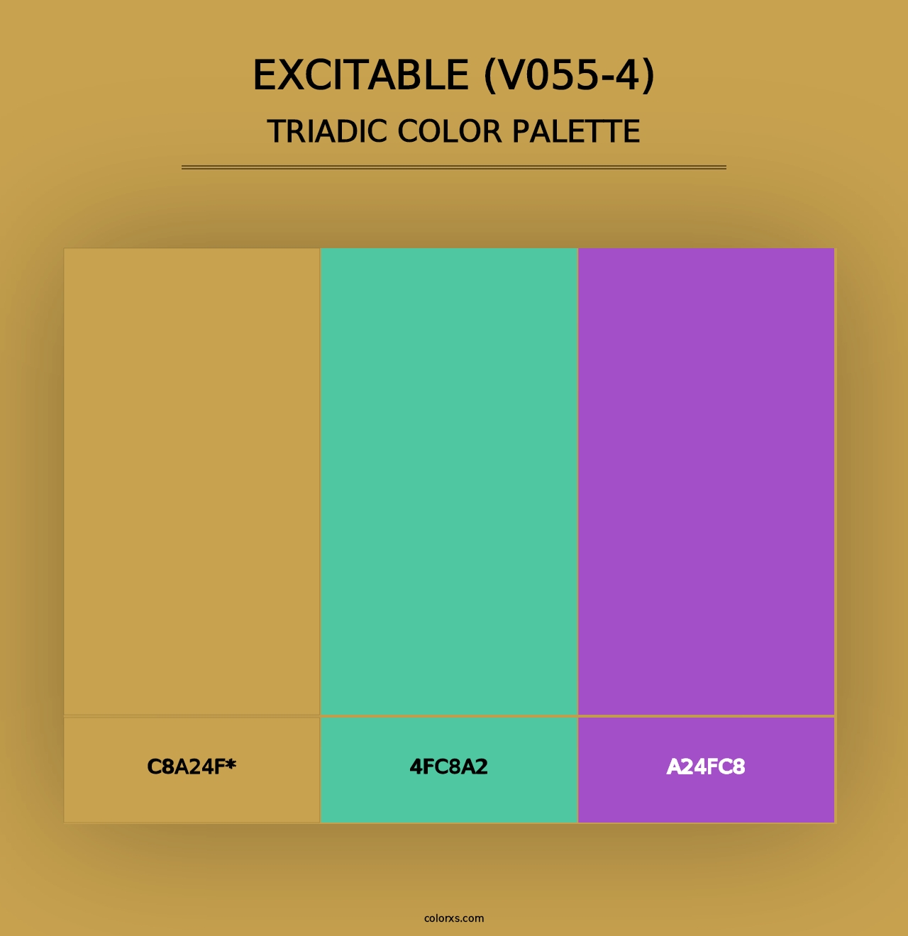 Excitable (V055-4) - Triadic Color Palette