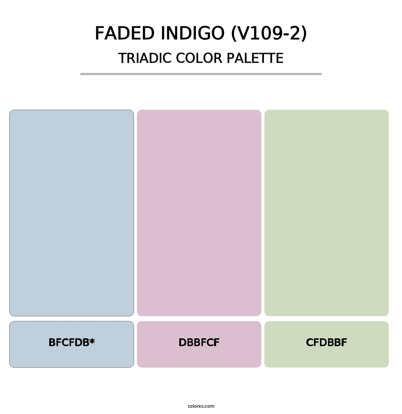 Faded Indigo (V109-2) - Triadic Color Palette