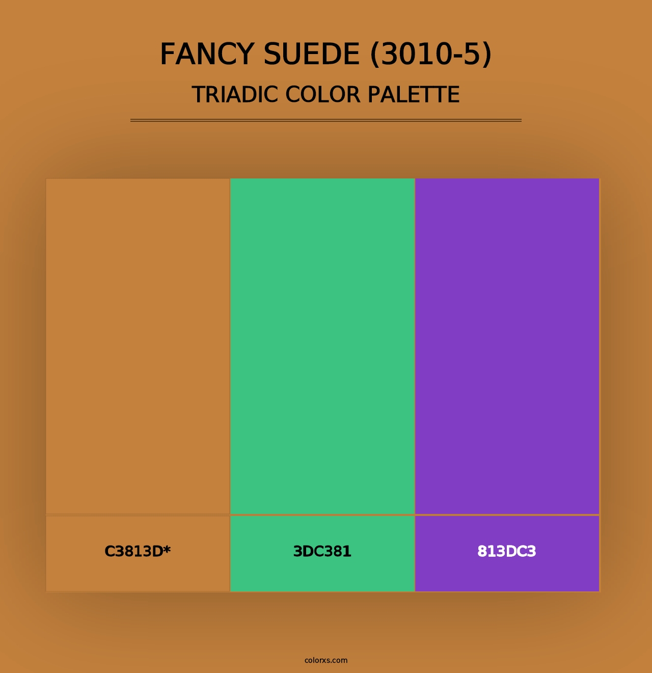 Fancy Suede (3010-5) - Triadic Color Palette