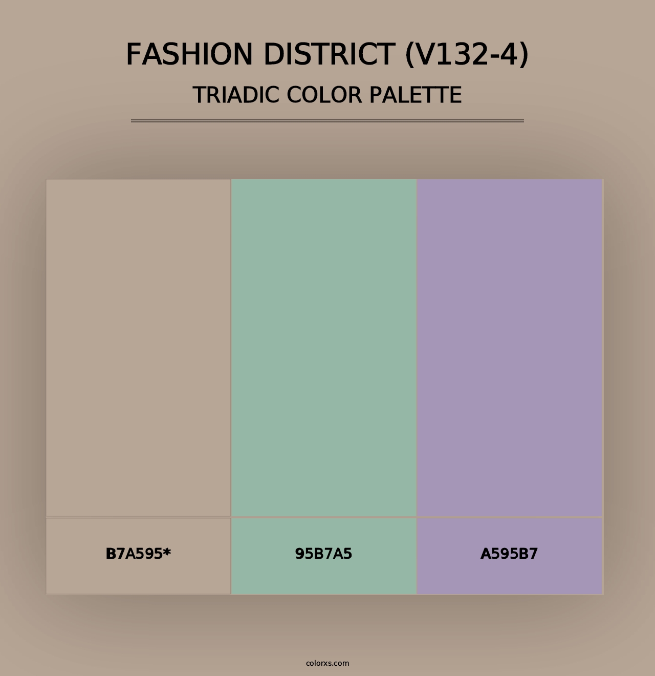 Fashion District (V132-4) - Triadic Color Palette