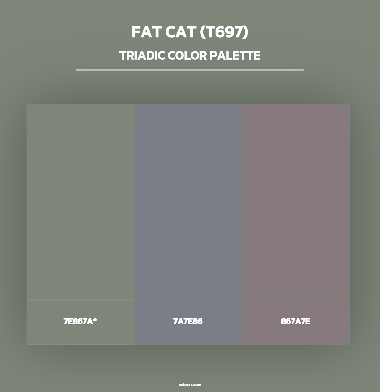 Fat Cat (T697) - Triadic Color Palette