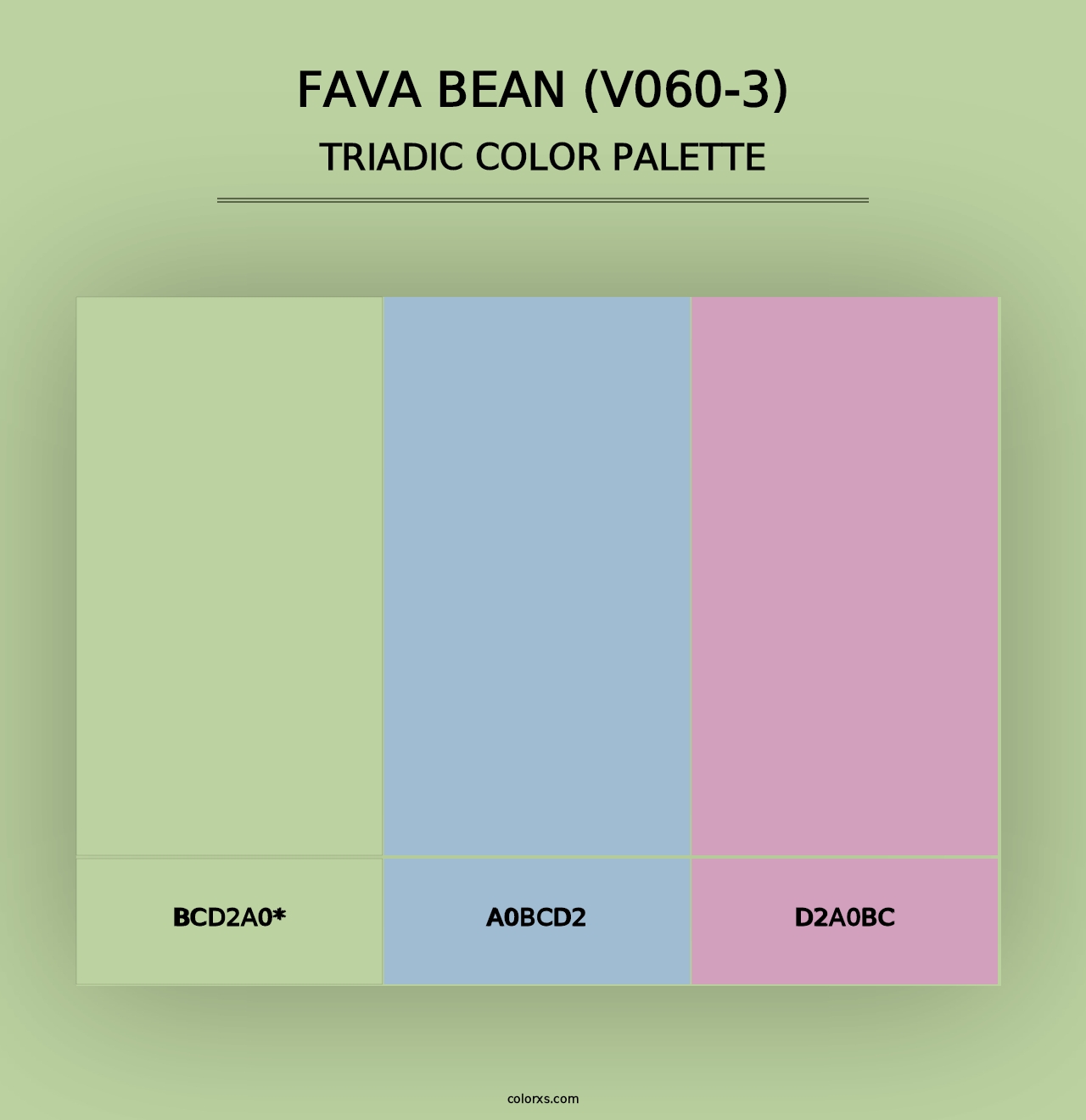 Fava Bean (V060-3) - Triadic Color Palette