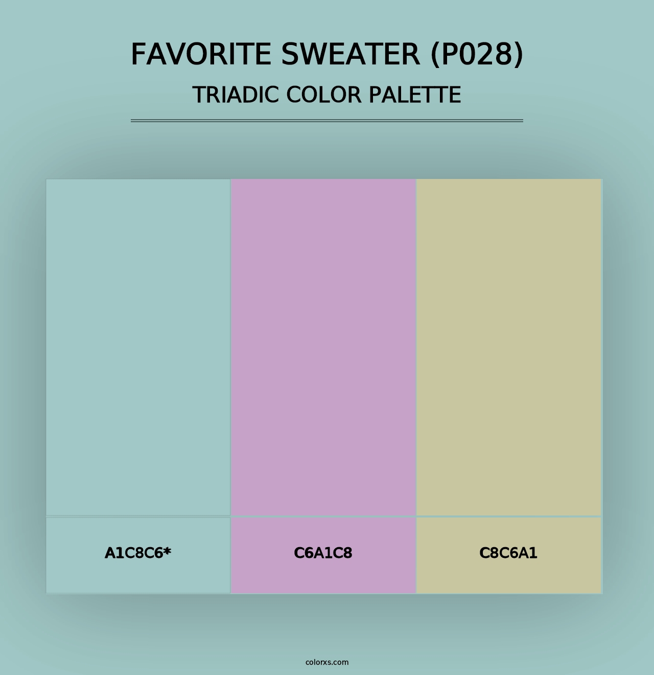 Favorite Sweater (P028) - Triadic Color Palette