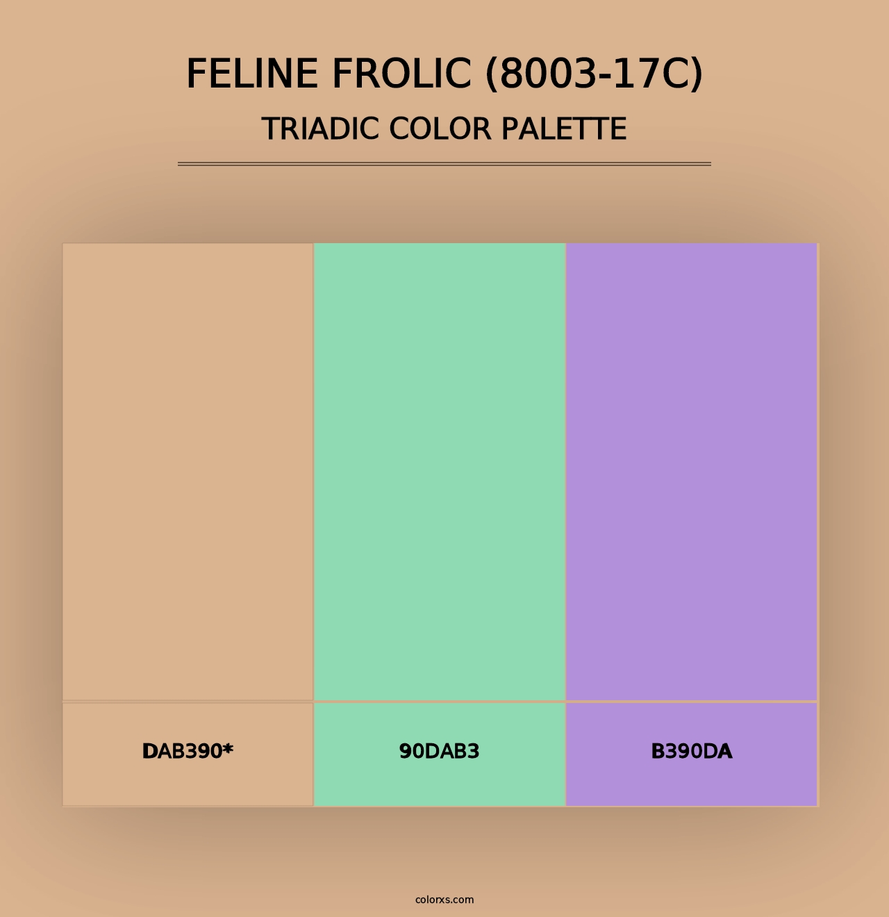 Feline Frolic (8003-17C) - Triadic Color Palette