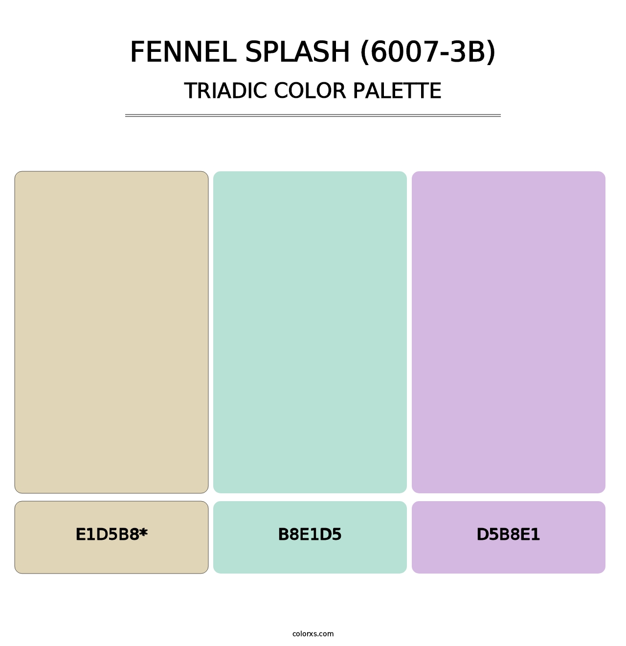 Fennel Splash (6007-3B) - Triadic Color Palette