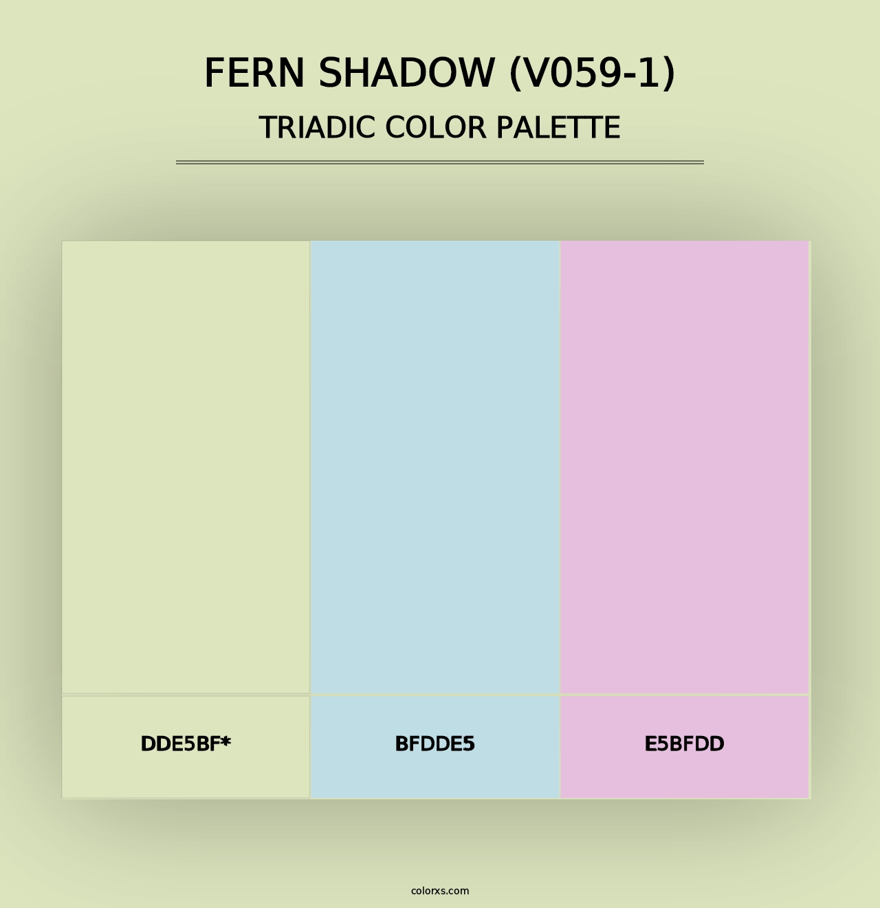 Fern Shadow (V059-1) - Triadic Color Palette