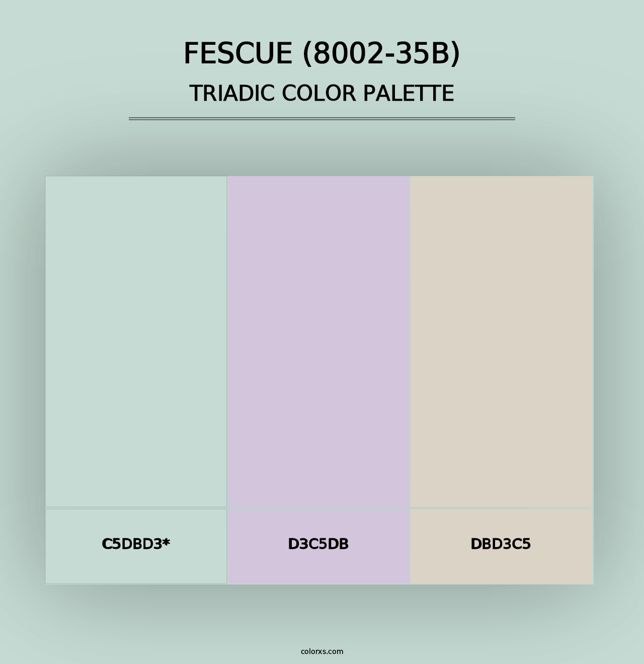 Fescue (8002-35B) - Triadic Color Palette