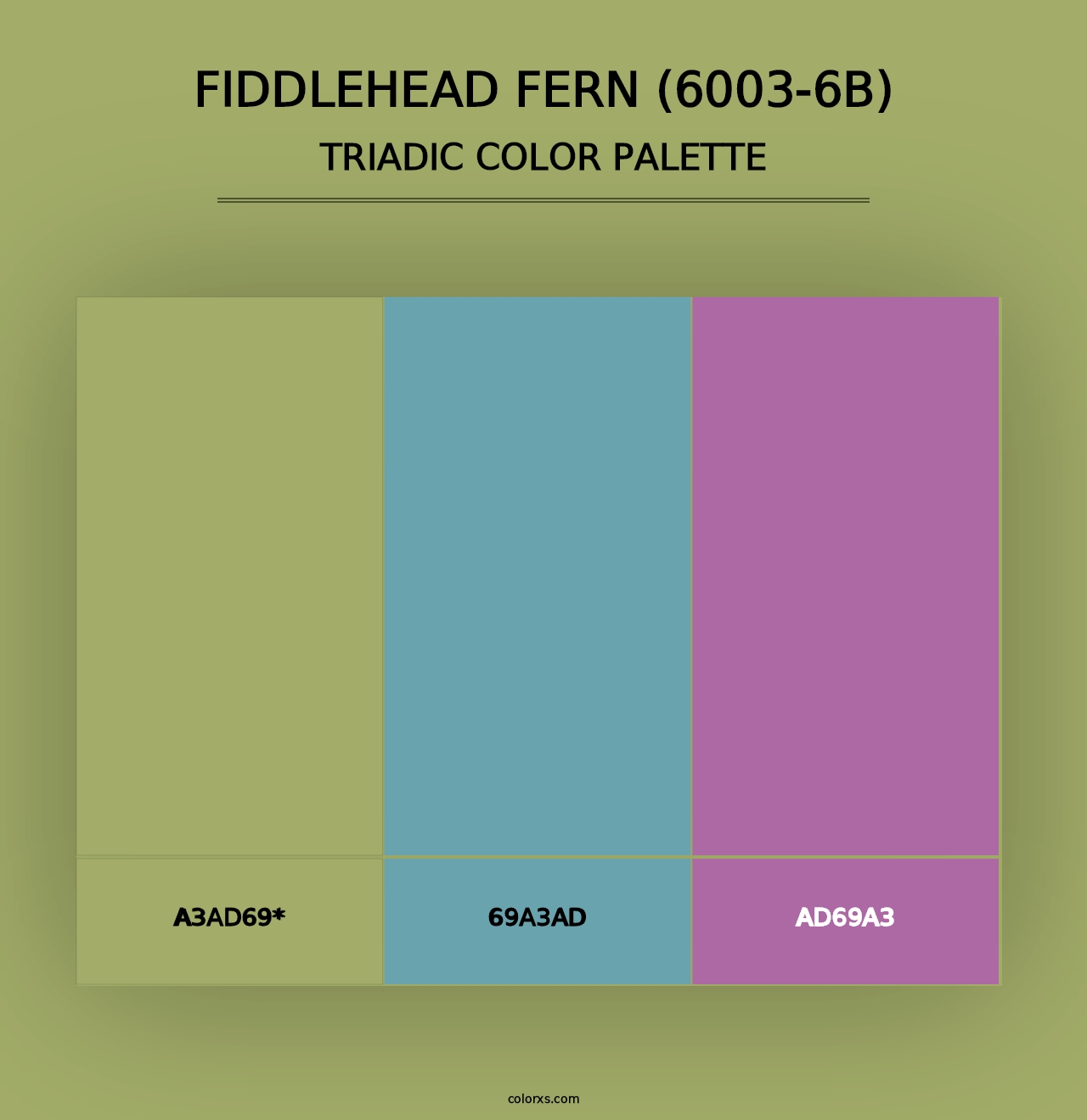 Fiddlehead Fern (6003-6B) - Triadic Color Palette