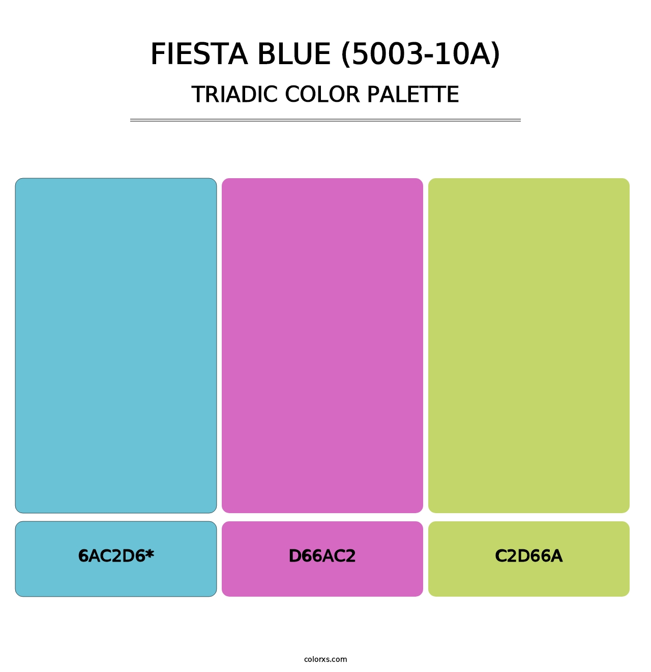 Fiesta Blue (5003-10A) - Triadic Color Palette