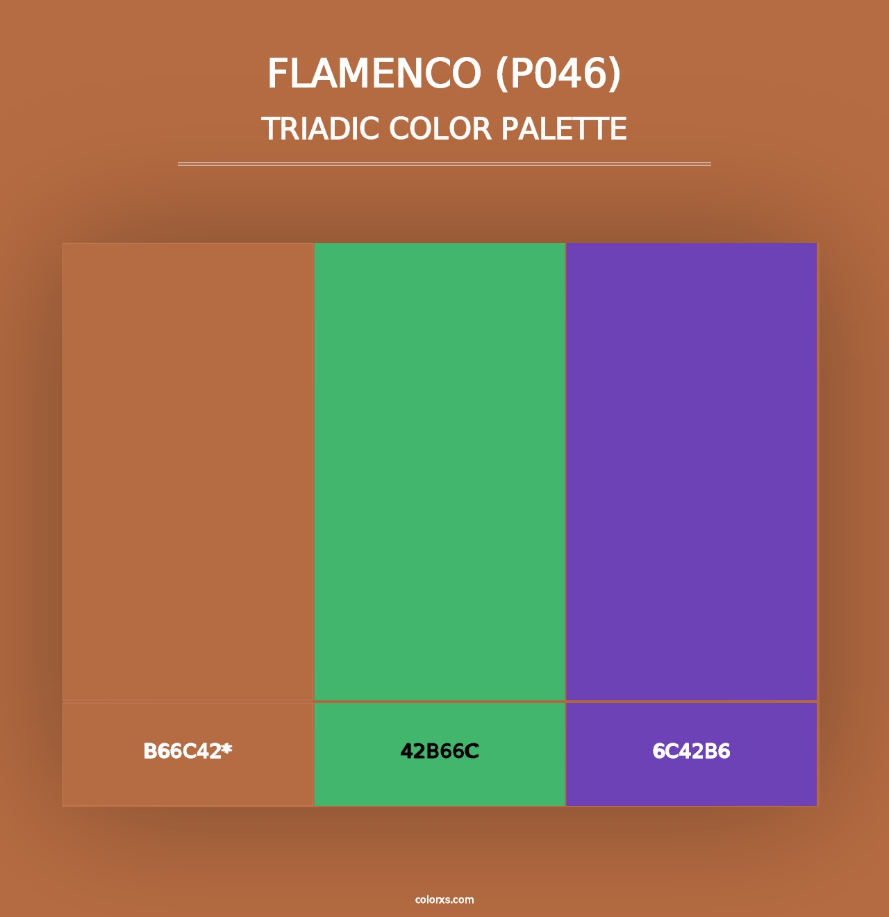 Flamenco (P046) - Triadic Color Palette