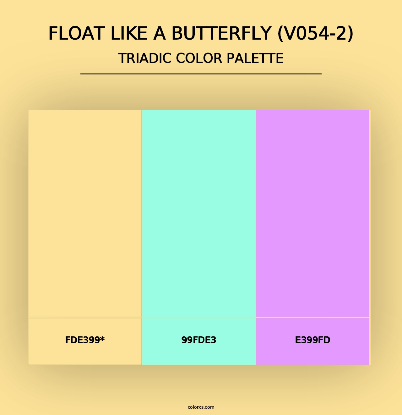 Float Like a Butterfly (V054-2) - Triadic Color Palette