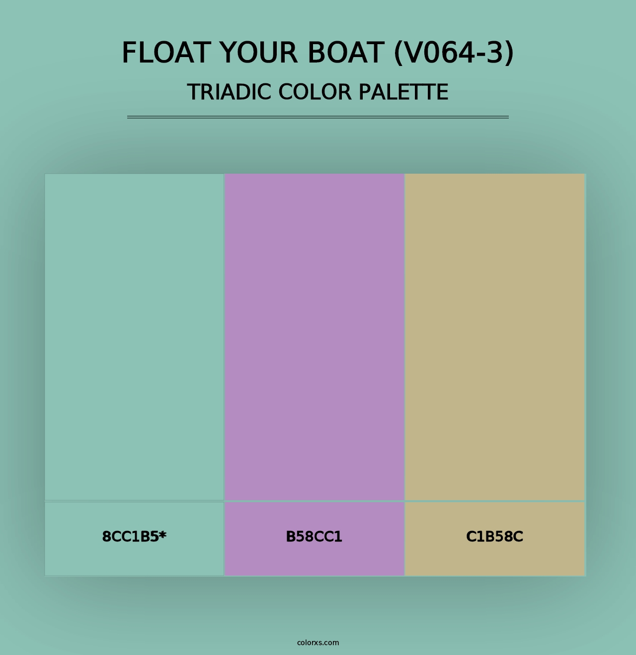 Float Your Boat (V064-3) - Triadic Color Palette