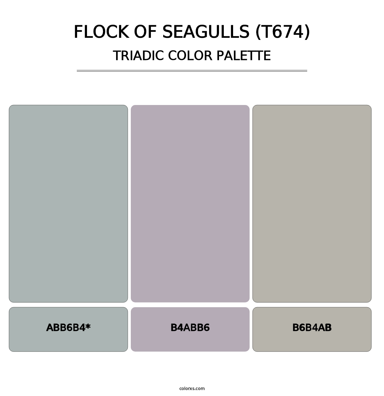 Flock of Seagulls (T674) - Triadic Color Palette