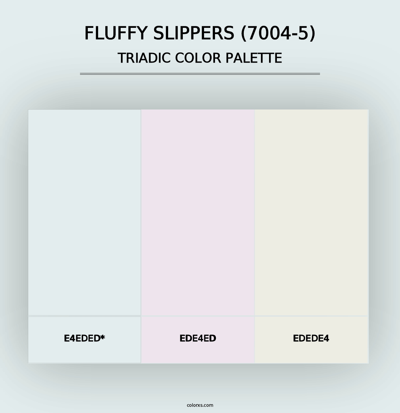 Fluffy Slippers (7004-5) - Triadic Color Palette