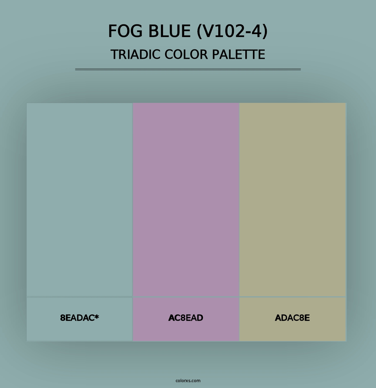 Fog Blue (V102-4) - Triadic Color Palette