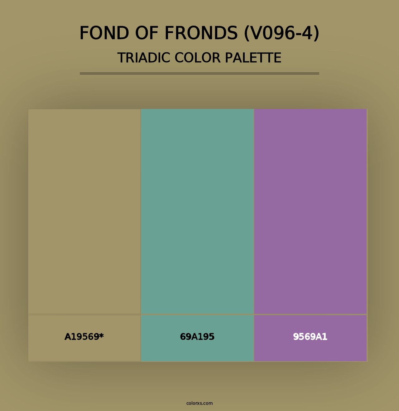 Fond of Fronds (V096-4) - Triadic Color Palette