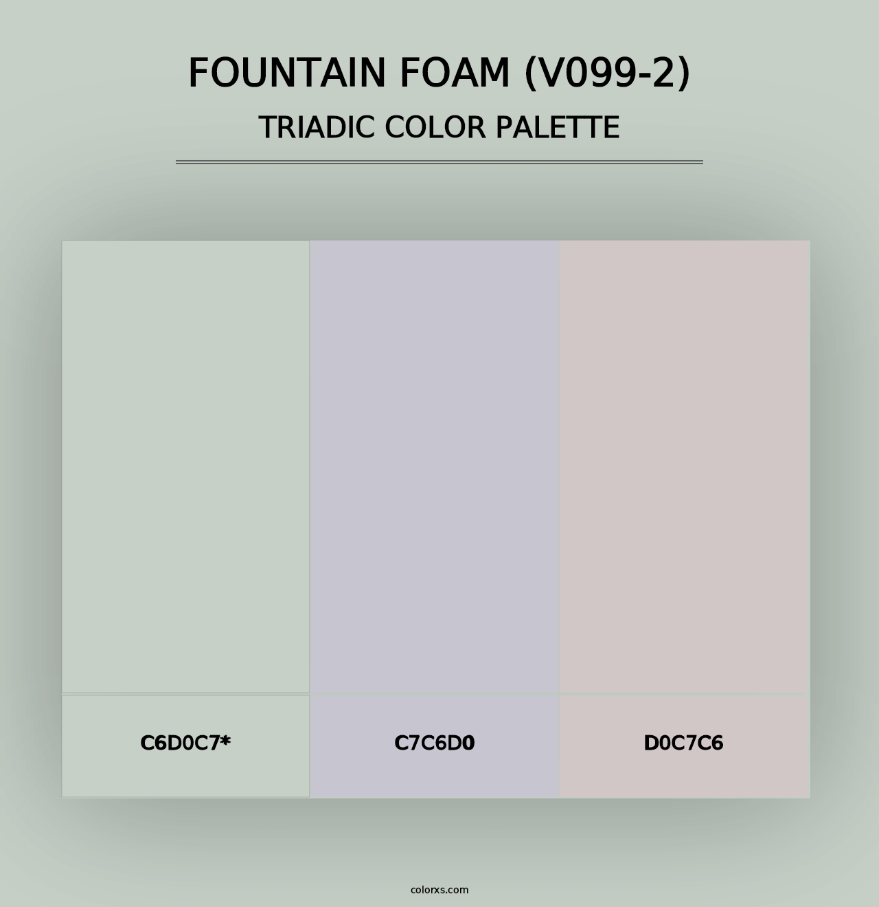 Fountain Foam (V099-2) - Triadic Color Palette