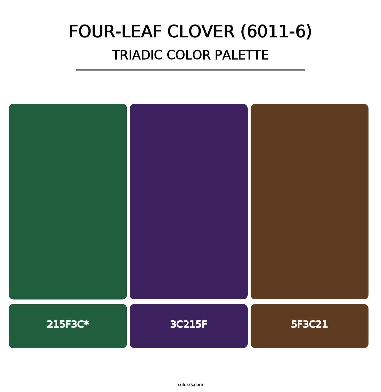 Four-Leaf Clover (6011-6) - Triadic Color Palette