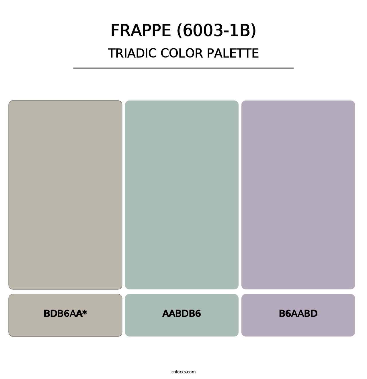 Frappe (6003-1B) - Triadic Color Palette