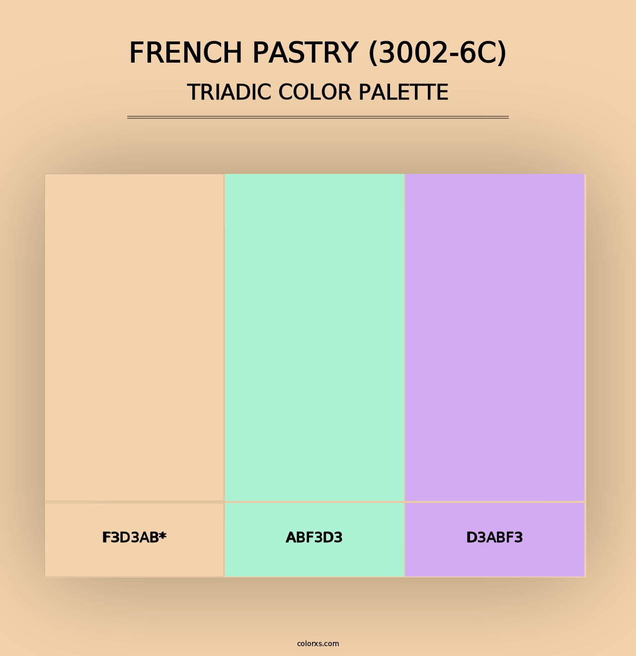 French Pastry (3002-6C) - Triadic Color Palette