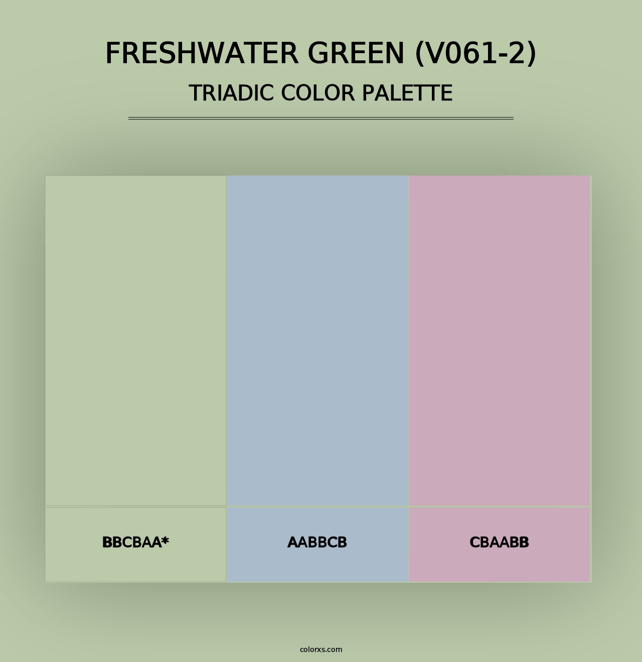 Freshwater Green (V061-2) - Triadic Color Palette