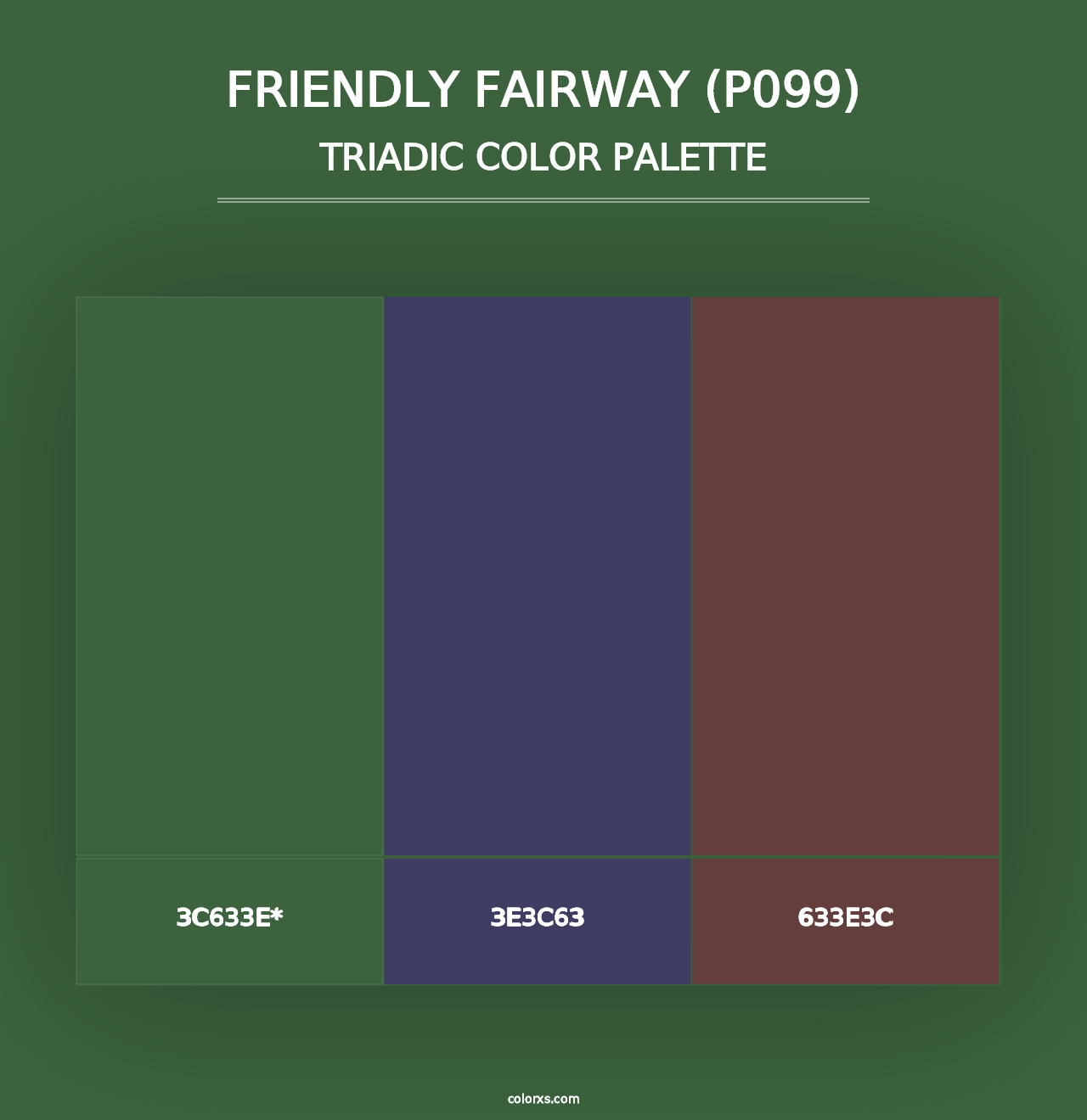 Friendly Fairway (P099) - Triadic Color Palette