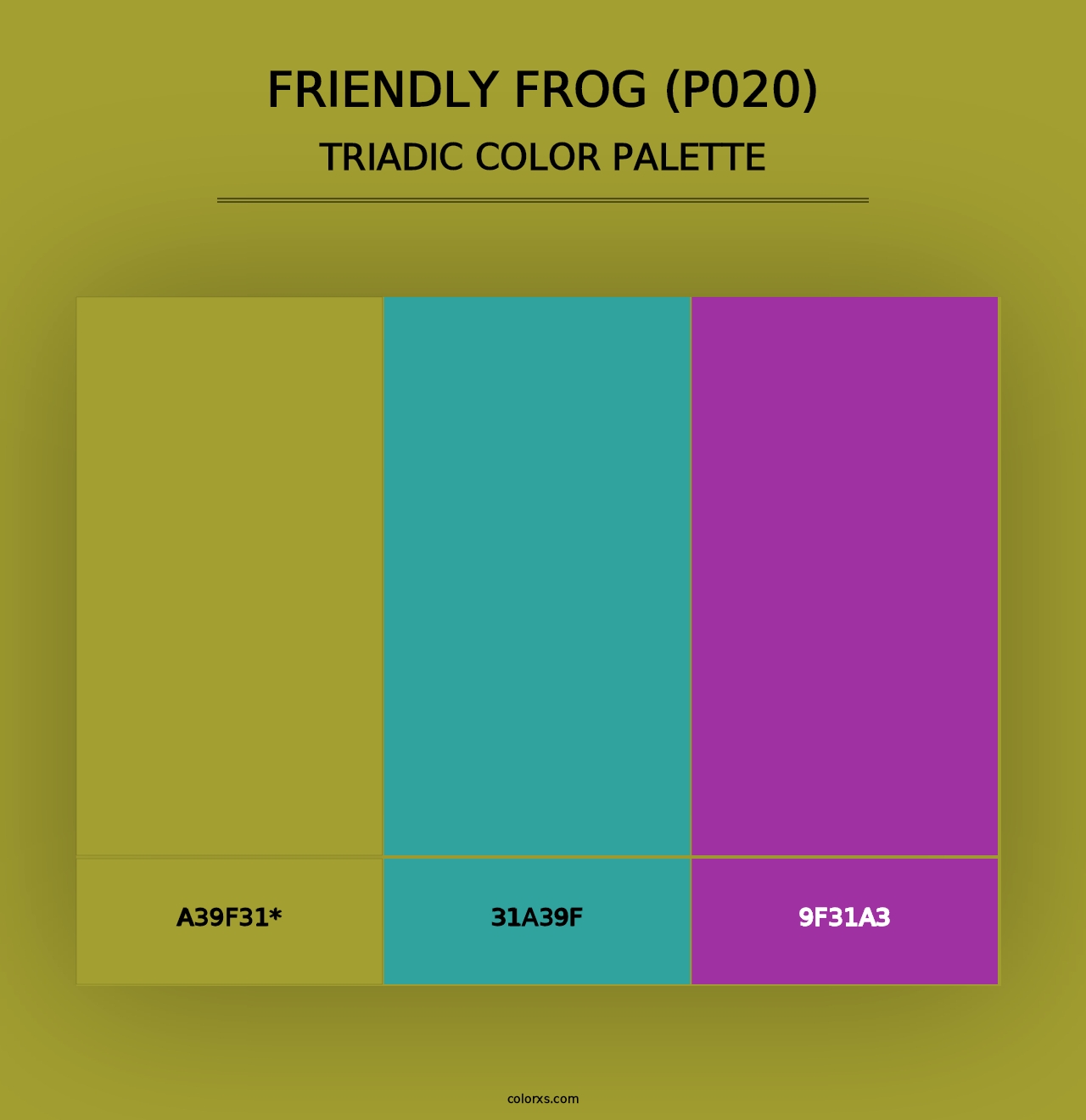 Friendly Frog (P020) - Triadic Color Palette