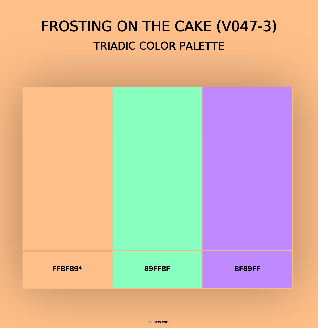 Frosting on the Cake (V047-3) - Triadic Color Palette