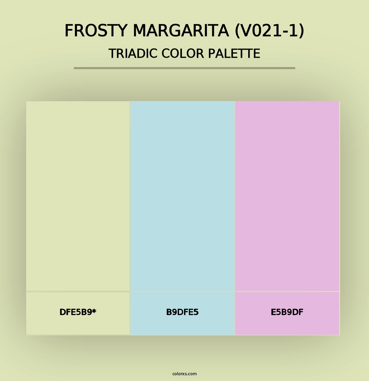 Frosty Margarita (V021-1) - Triadic Color Palette