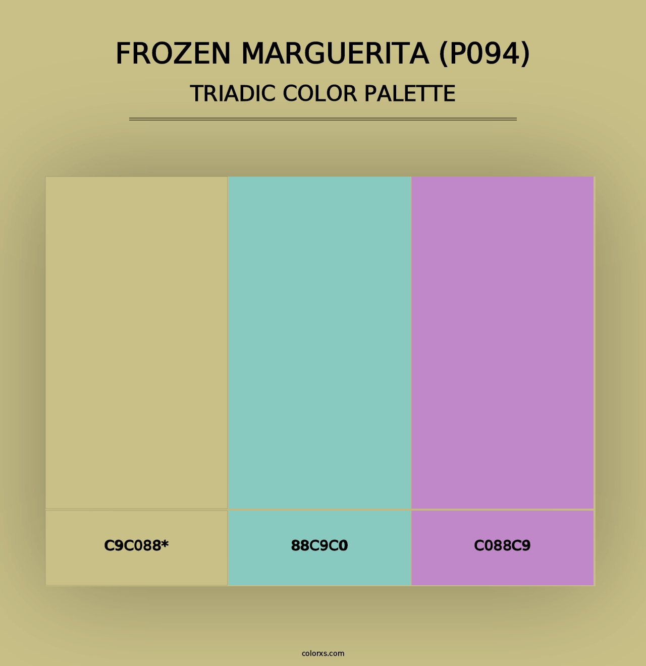 Frozen Marguerita (P094) - Triadic Color Palette