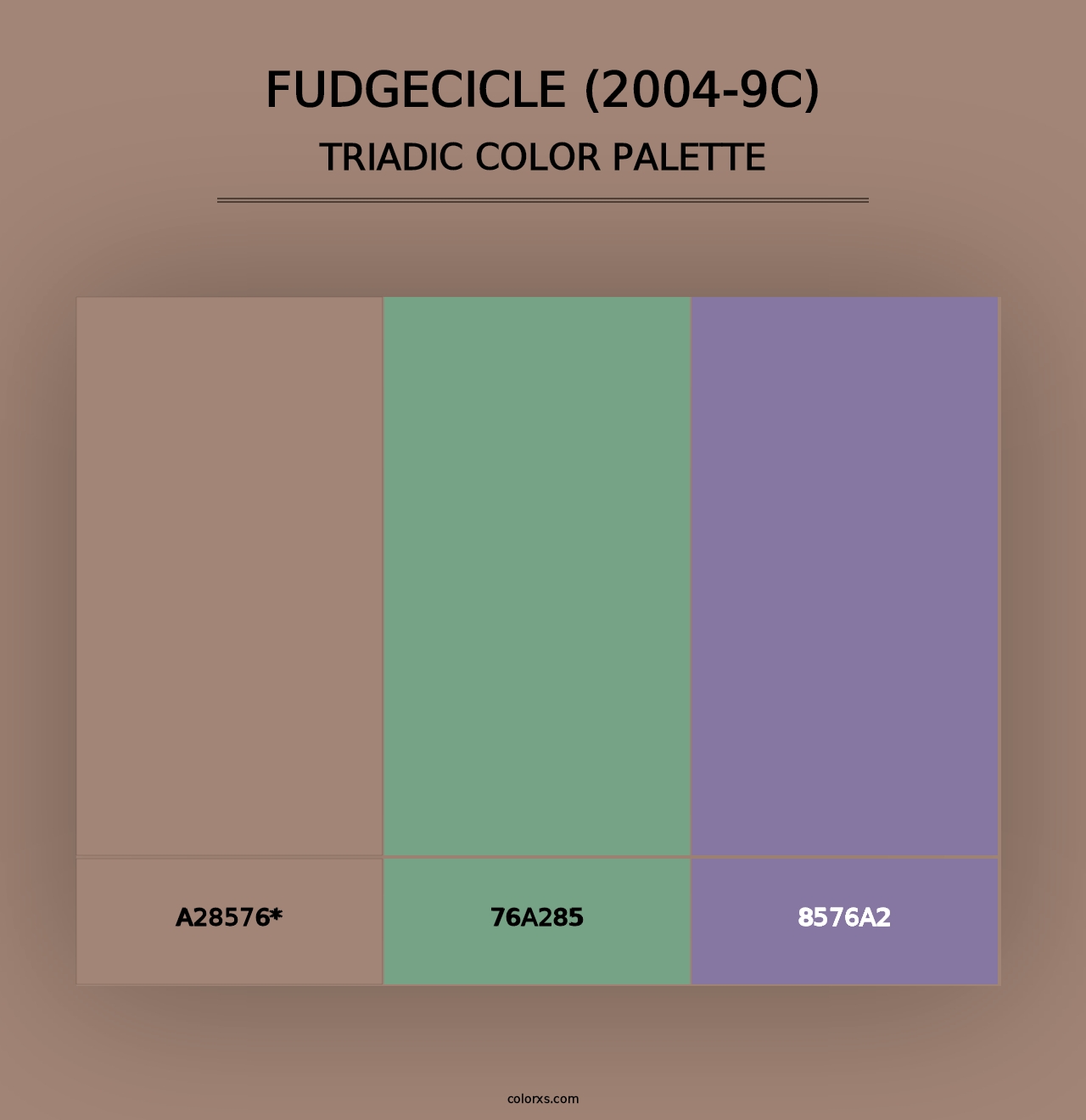 Fudgecicle (2004-9C) - Triadic Color Palette