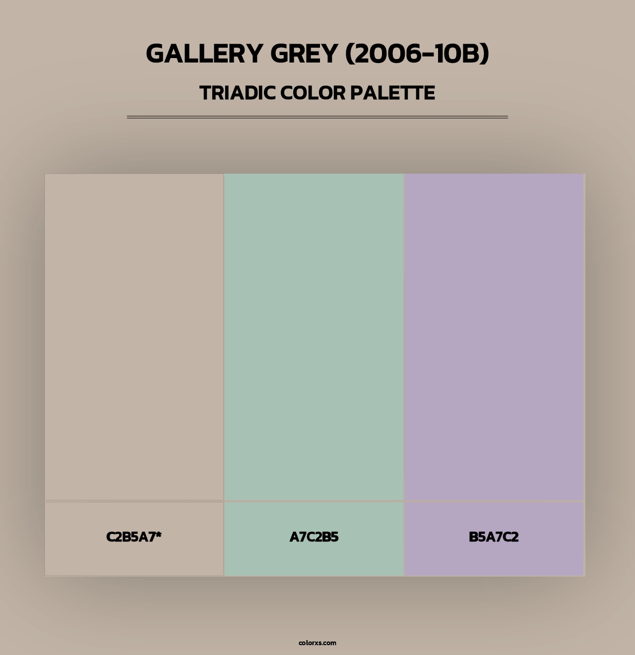 Gallery Grey (2006-10B) - Triadic Color Palette