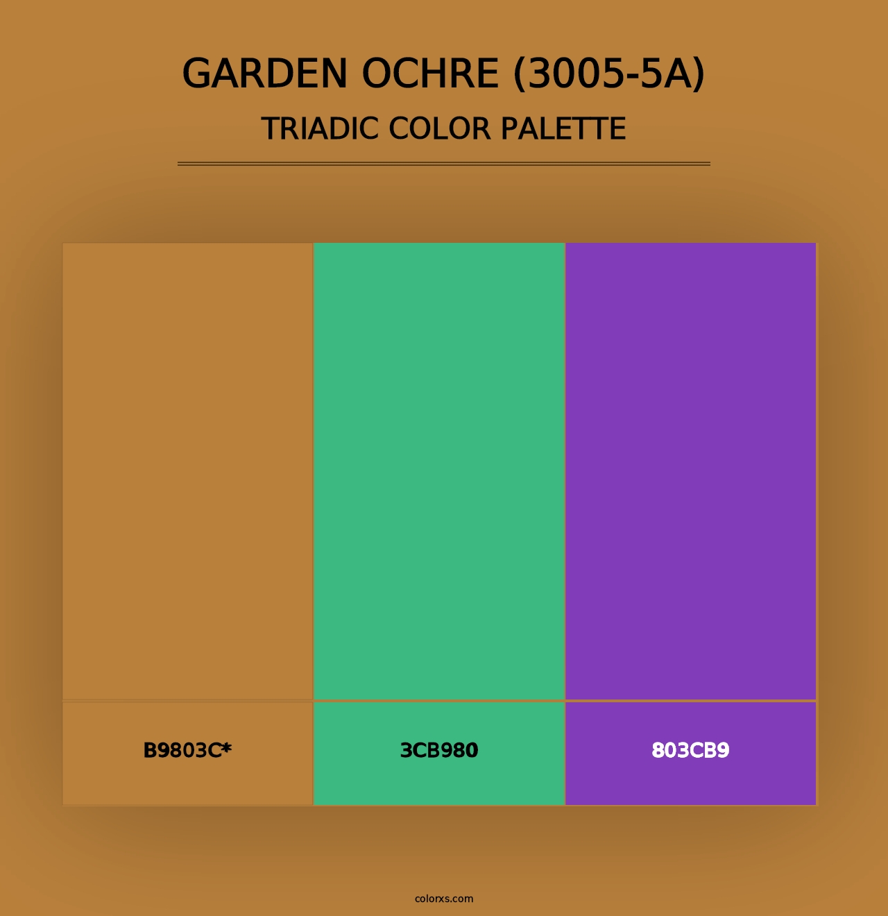 Garden Ochre (3005-5A) - Triadic Color Palette