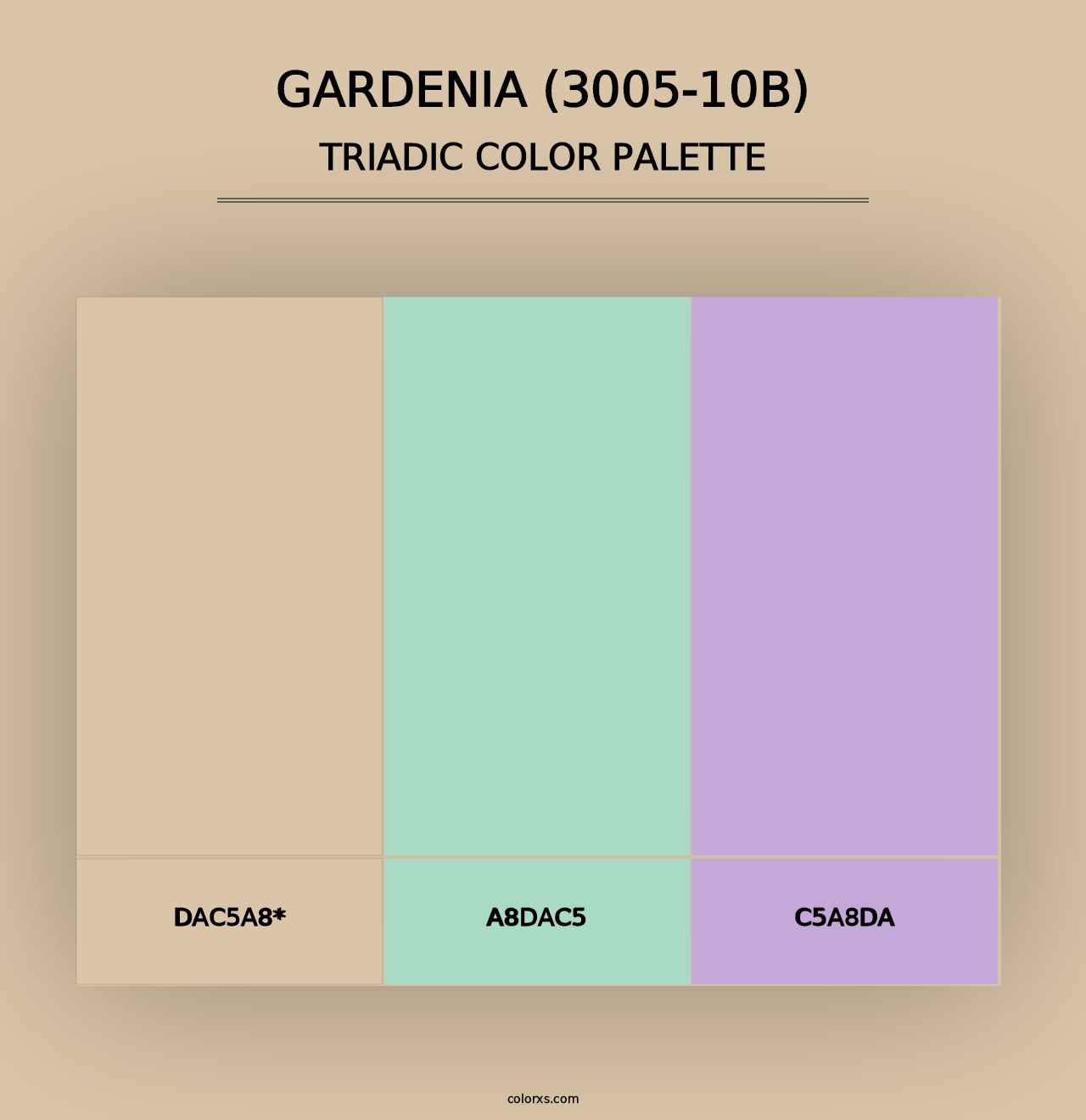 Gardenia (3005-10B) - Triadic Color Palette