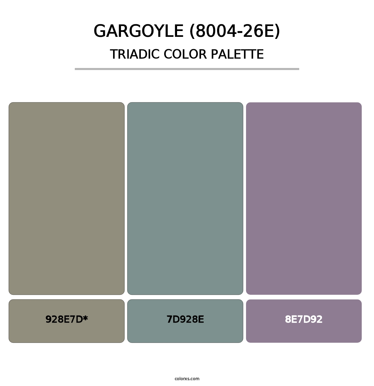 Gargoyle (8004-26E) - Triadic Color Palette