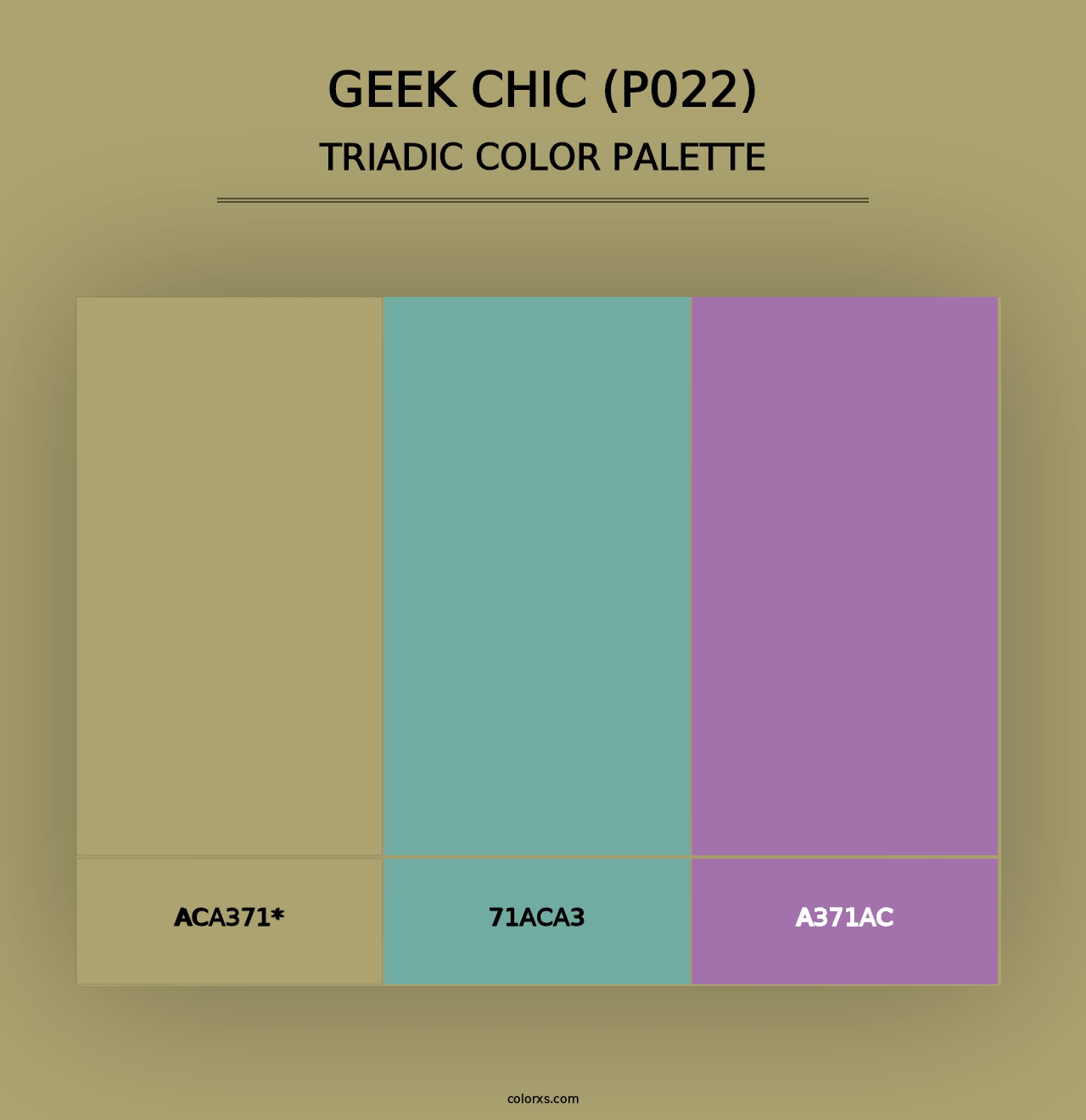 Geek Chic (P022) - Triadic Color Palette