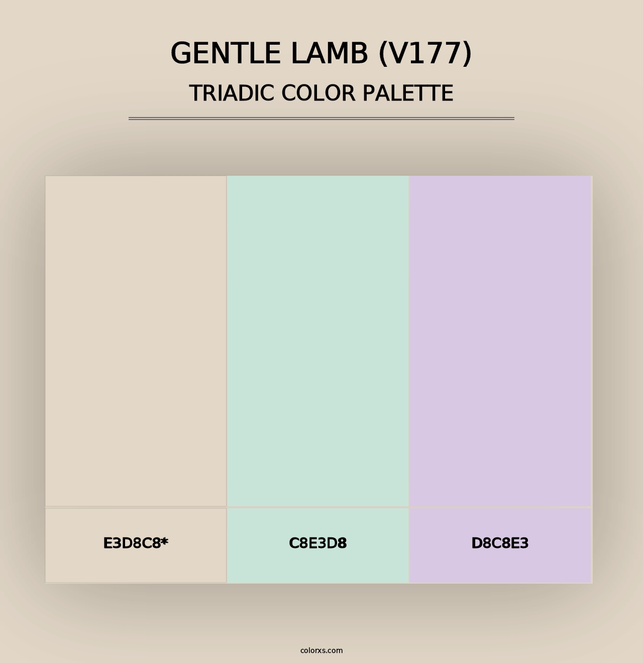 Gentle Lamb (V177) - Triadic Color Palette