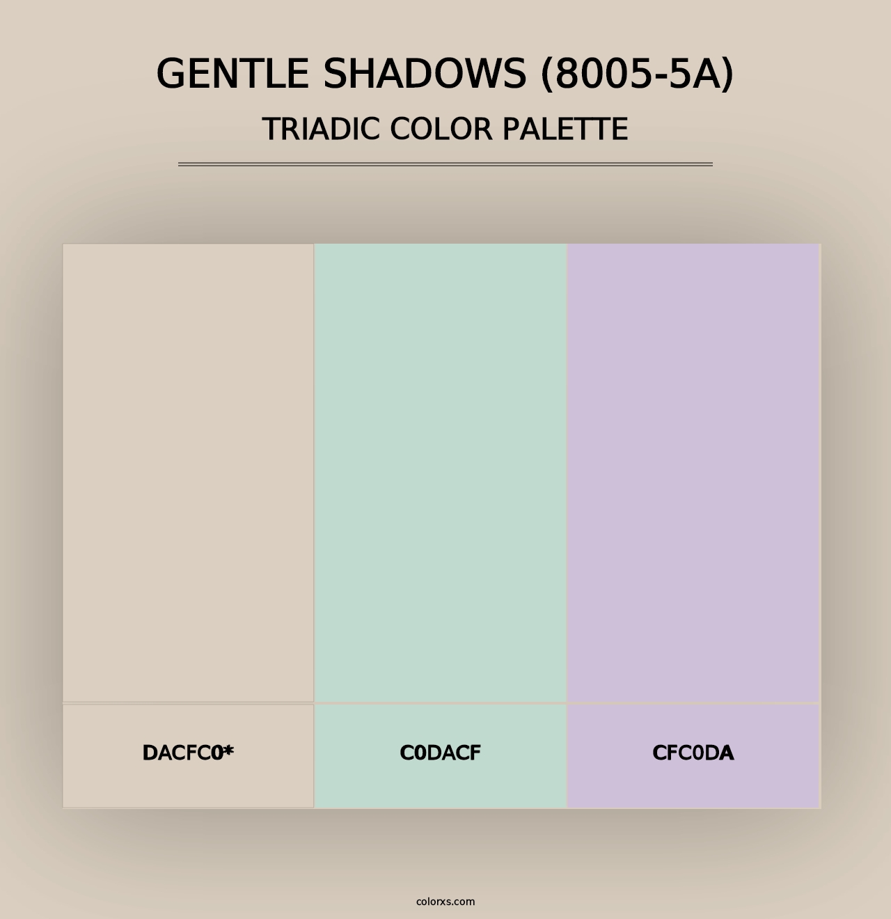 Gentle Shadows (8005-5A) - Triadic Color Palette