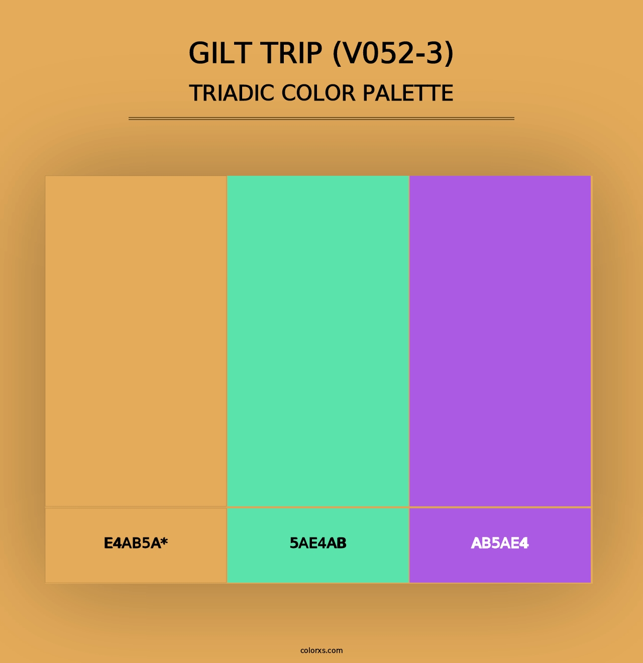 Gilt Trip (V052-3) - Triadic Color Palette