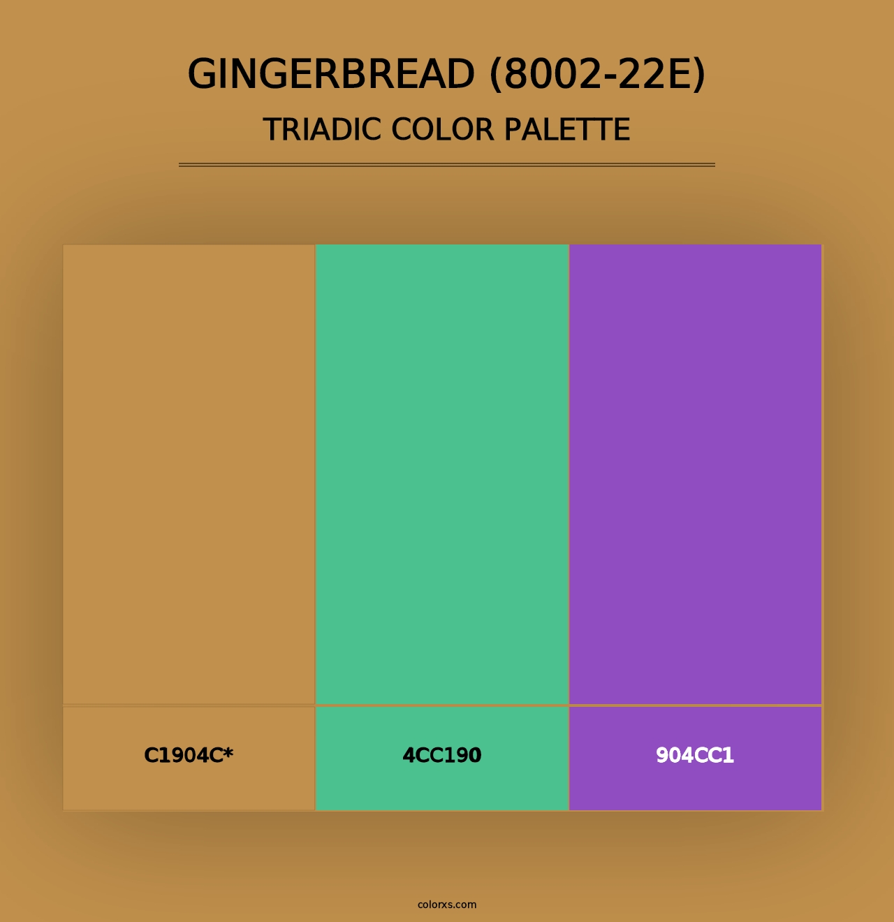 Gingerbread (8002-22E) - Triadic Color Palette