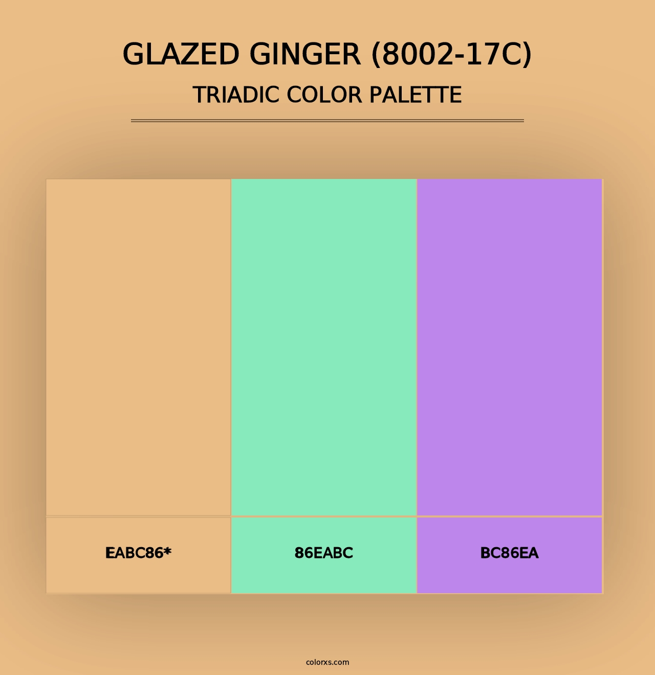 Glazed Ginger (8002-17C) - Triadic Color Palette