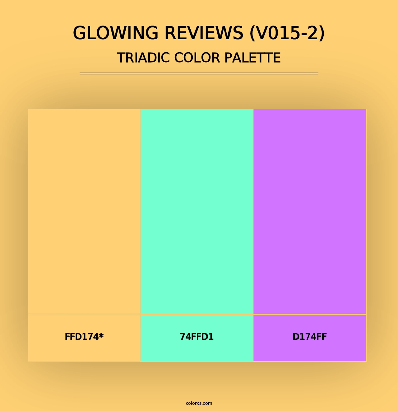 Glowing Reviews (V015-2) - Triadic Color Palette